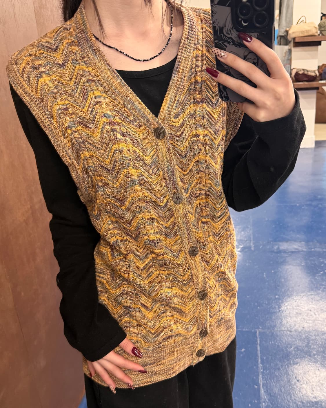 Missoni 미쏘니 히피 니트 조끼 가디건 상품이미지2