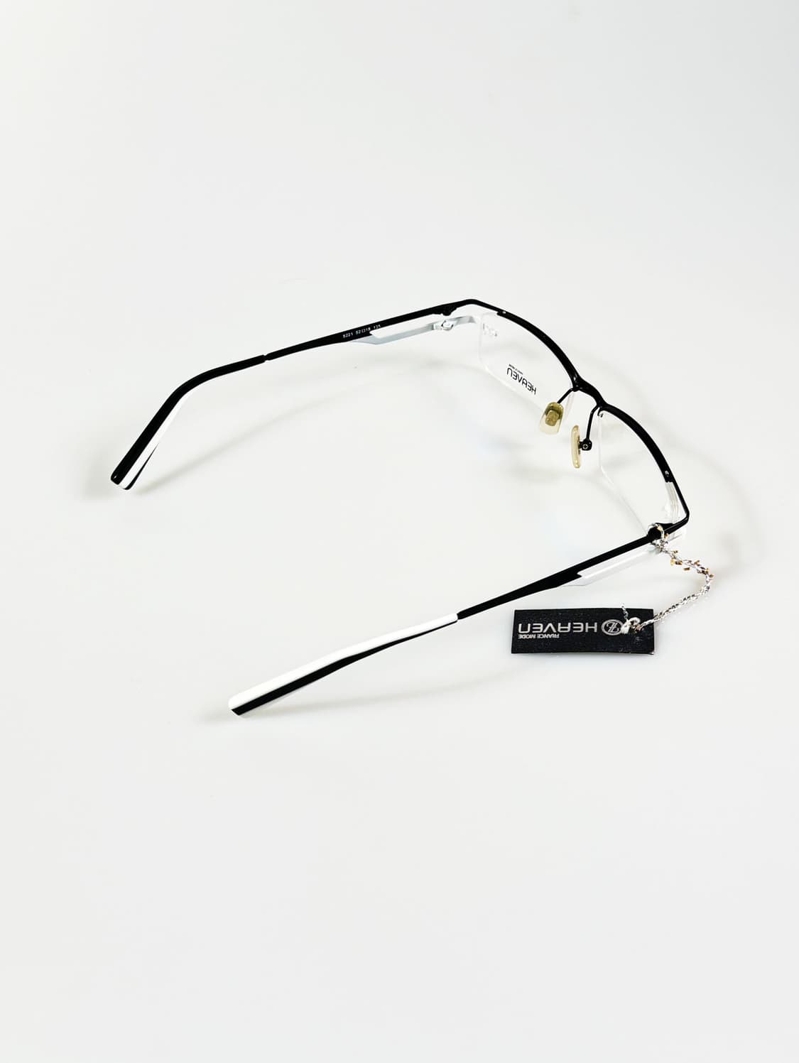 HEAVEN 메탈 스퀘어 반무테 프레임 빈티지 안경 상품이미지4