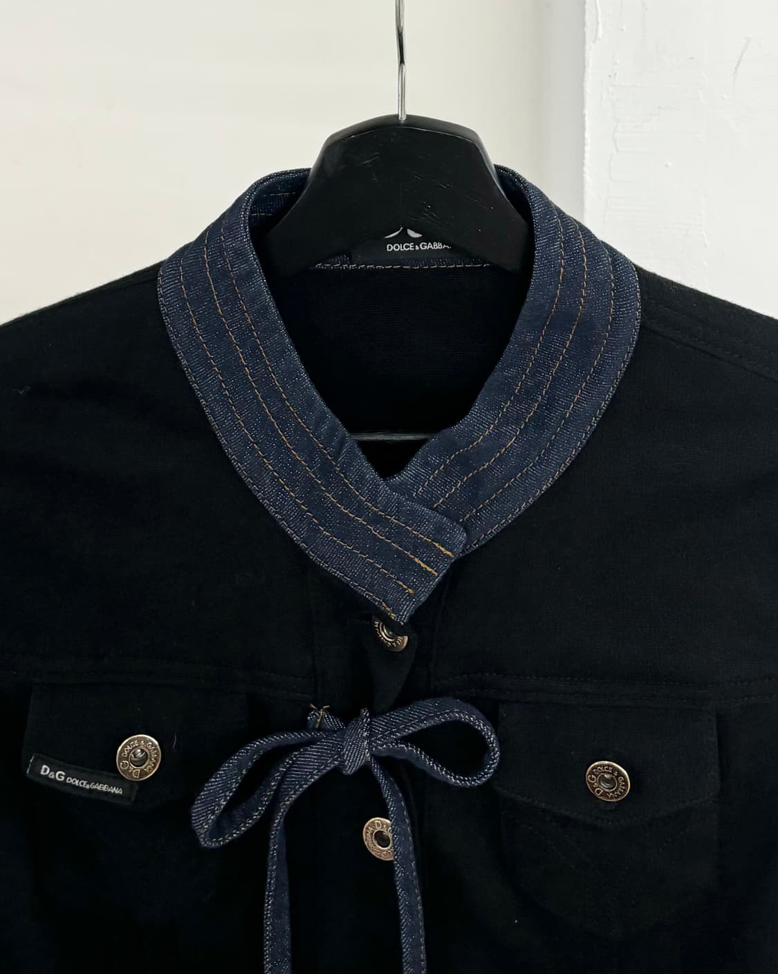 돌체앤가바나 블랙 크롭 데님 자켓  상품이미지2