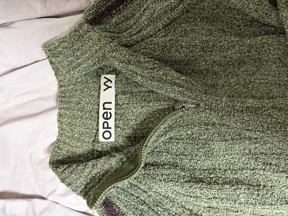 오픈와이와이 하프 집업 니트 카키 상품이미지4