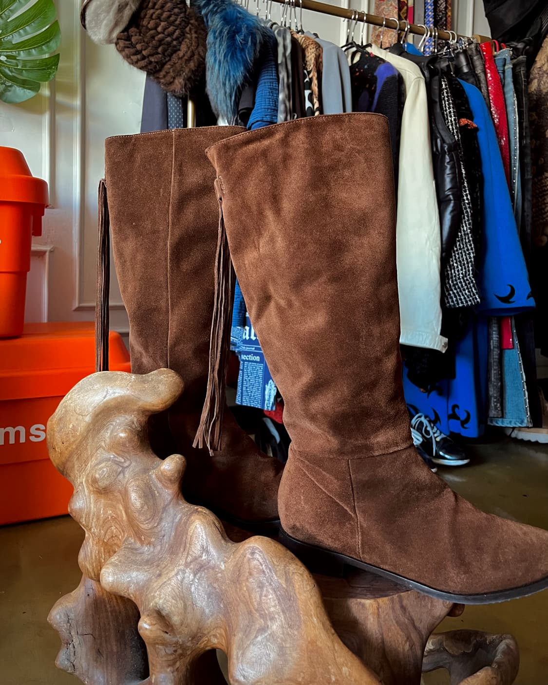 LAMUN Italy Vintage Fringe Wsetern Boots 상품이미지4