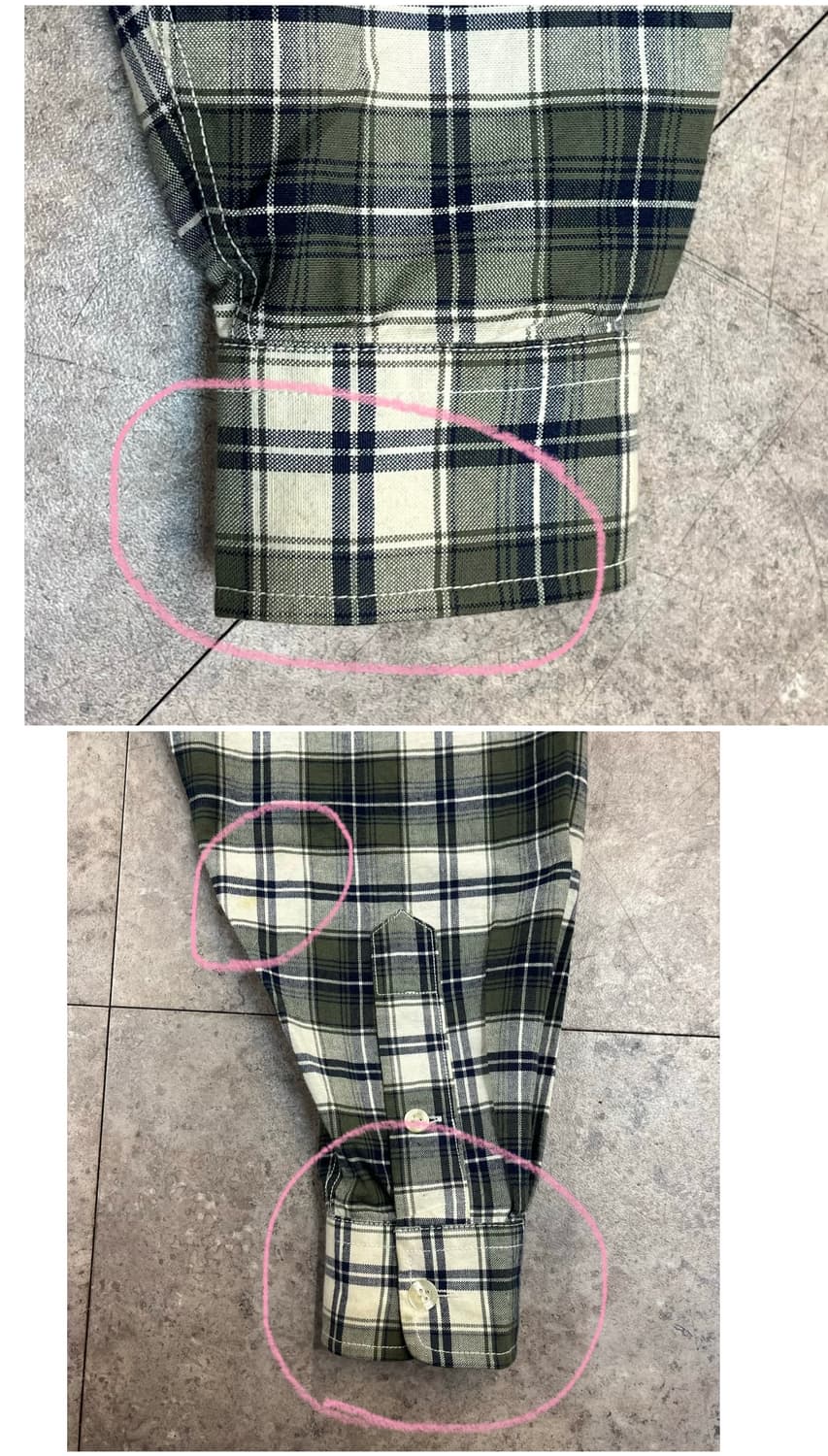 디스이즈네버뎃 체크 셔츠 그린 S #csz3278 상품이미지9