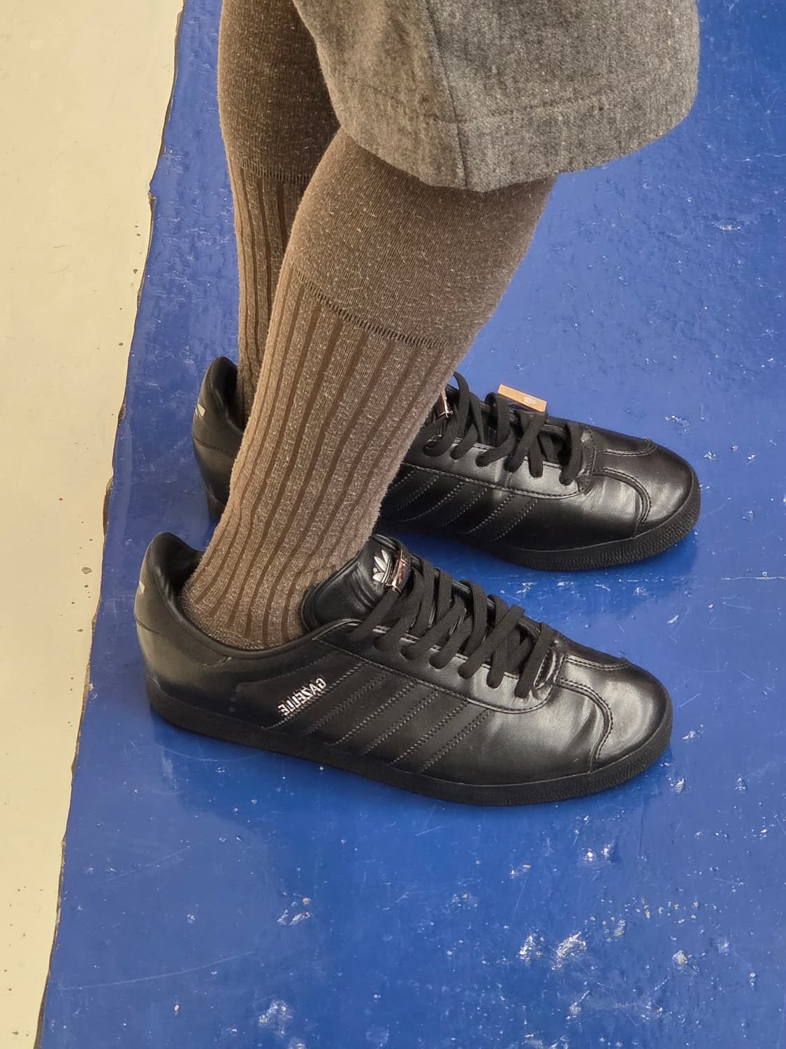 Adidas 아디다스 레더 가젤 블랙 슈즈 상품이미지3