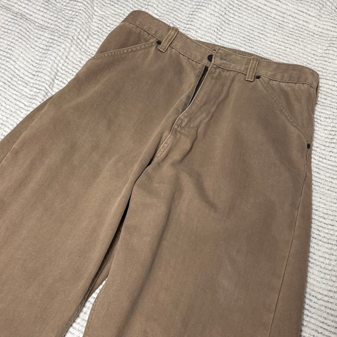 해칭룸 커브 진 워시드 베이지 상품이미지2