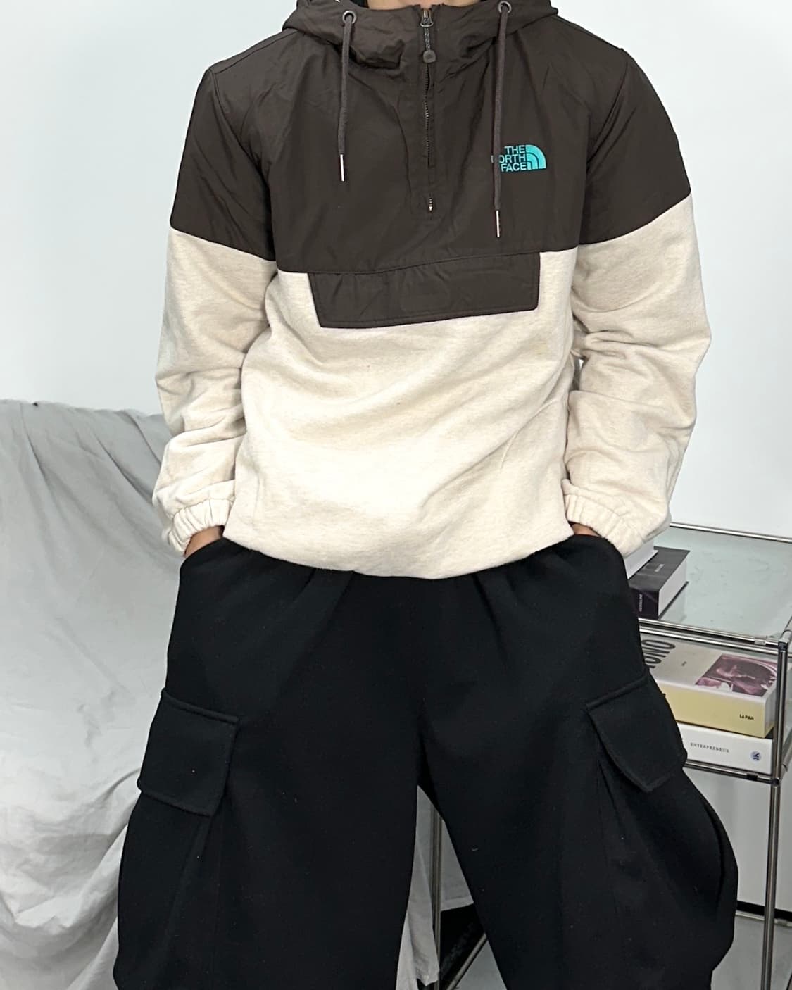 노스페이스 USA 브라운 하프집업 L 상품이미지1