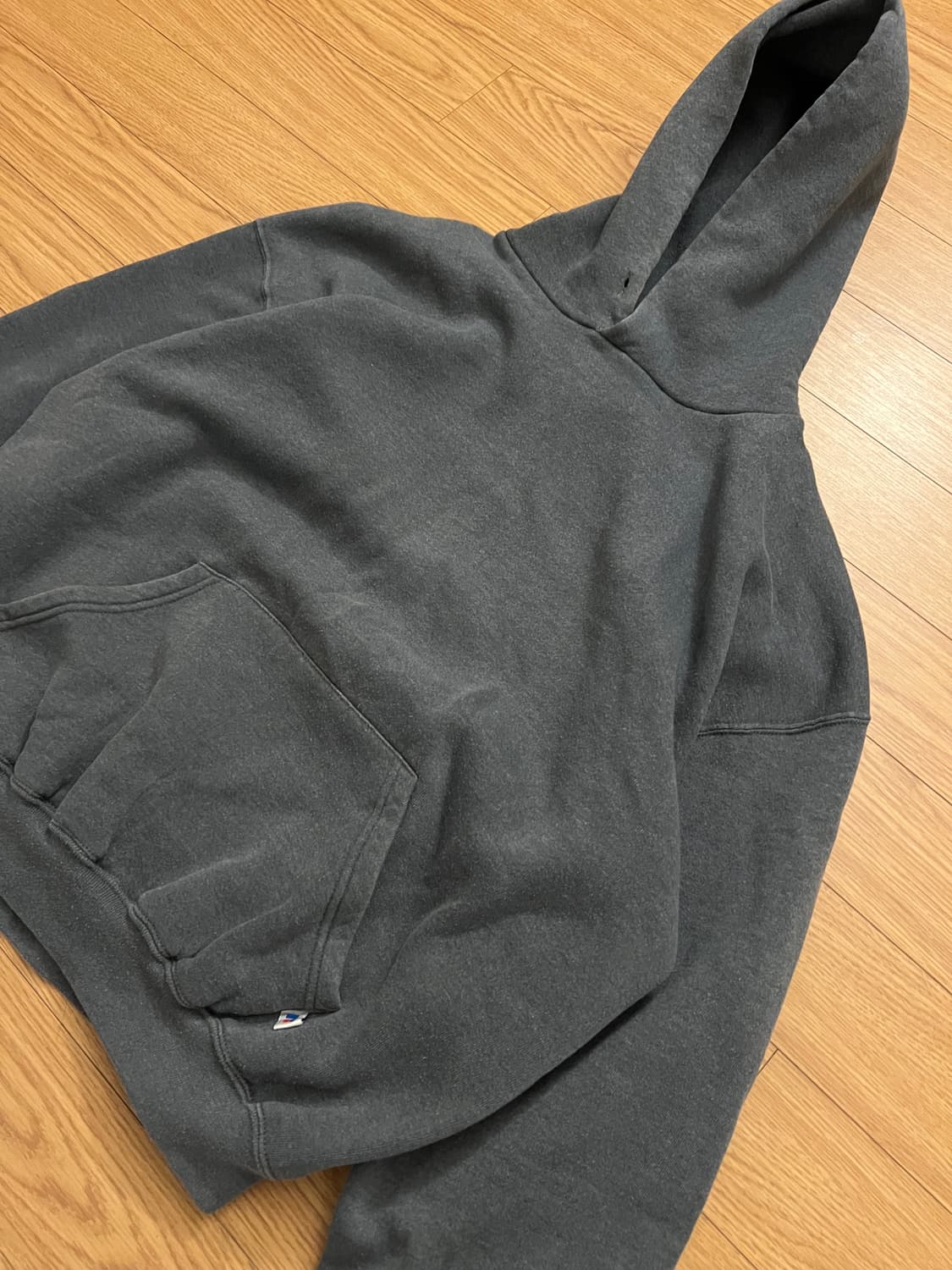 90s 러셀 빈티지 후드 블루그레이 XL 상품이미지3