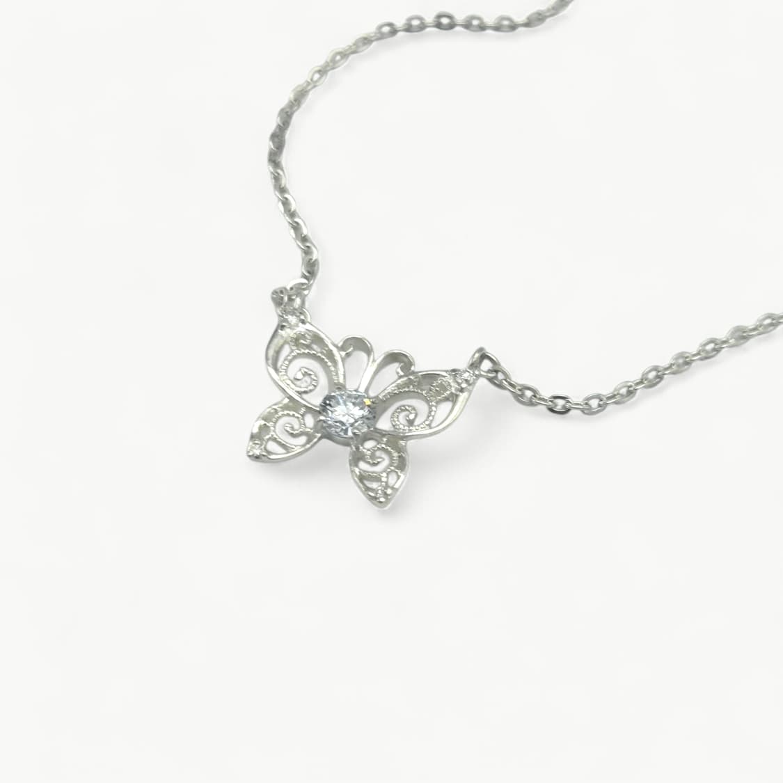 안나수이 나비 펜던트 실버 목걸이 (랩다이아 세팅) 상품이미지5