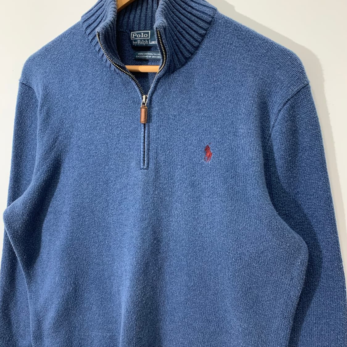 폴로 반집업 쿼터집 코튼 니트 상품이미지2