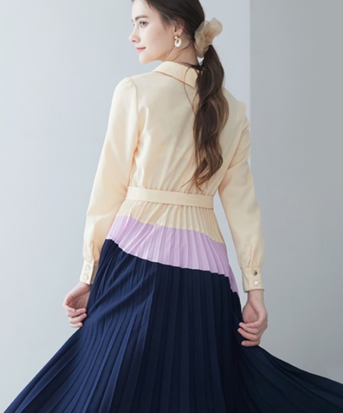 (새상품)스튜디오럭스 플리츠 원피스 66사이즈 상품이미지4