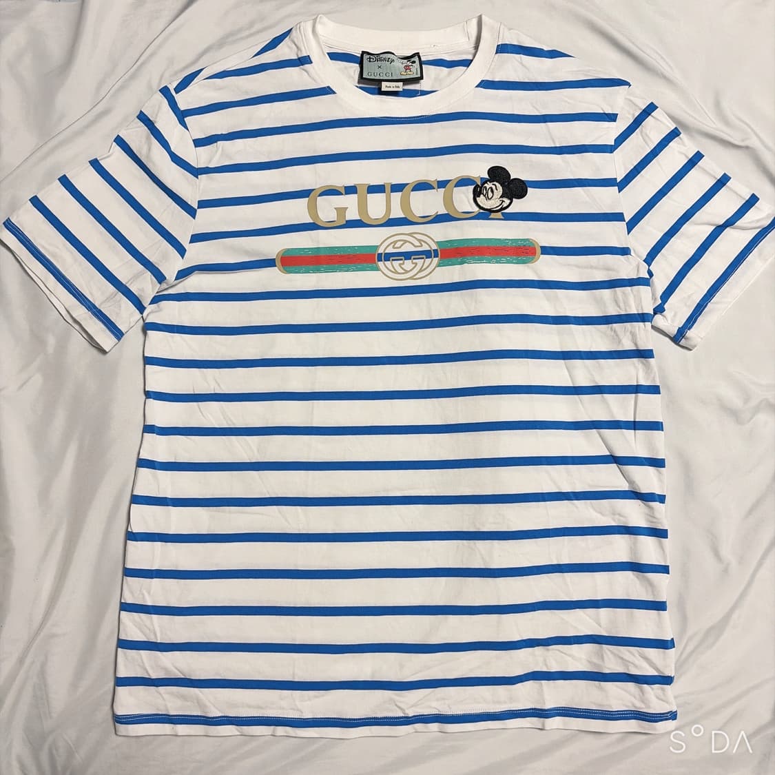 구찌 디즈니 콜라보 스트라이프 반팔티 상품이미지1