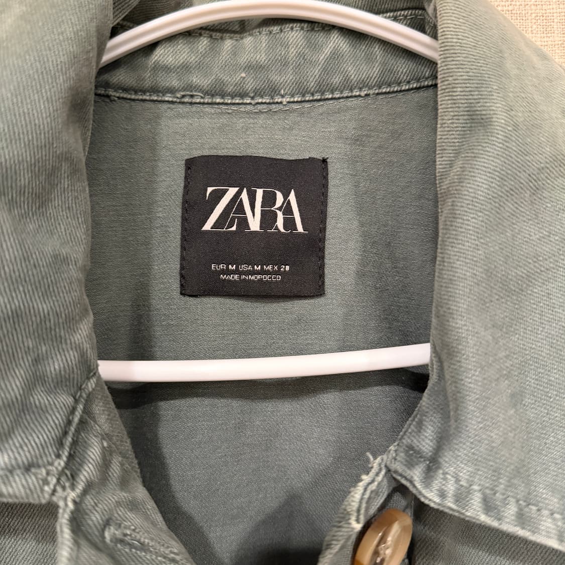 자라 트러커 자켓 M 그린 상품이미지3