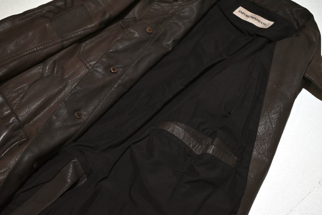 Emporio Armani 00s leather crab jacket 상품이미지6