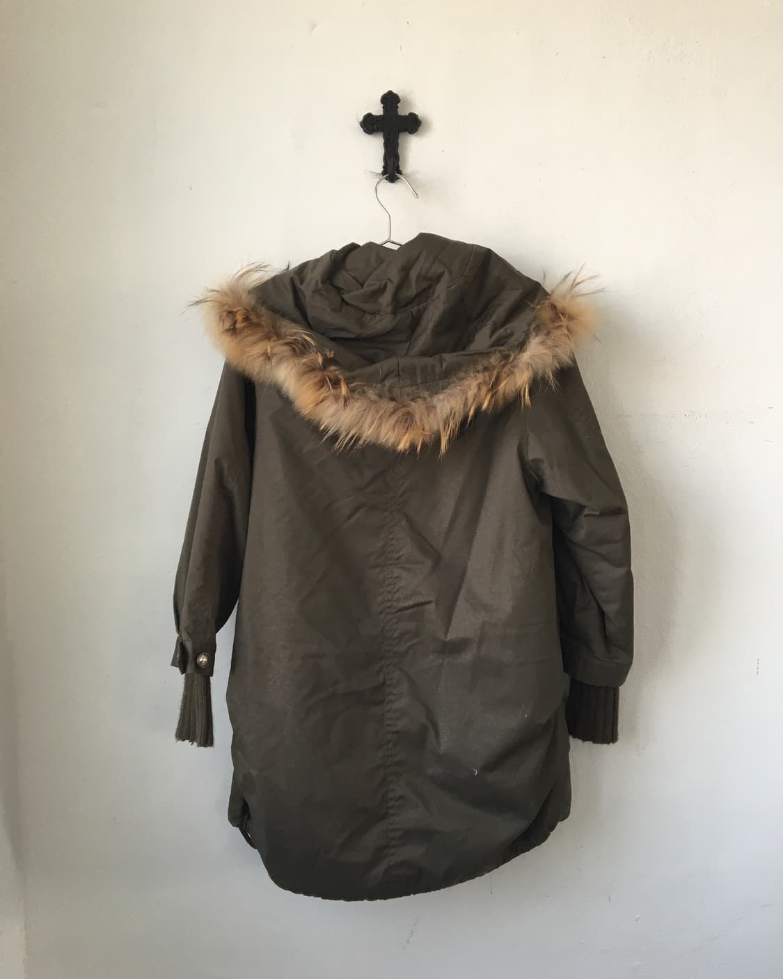 Fake fur hood filed jacket 상품이미지3