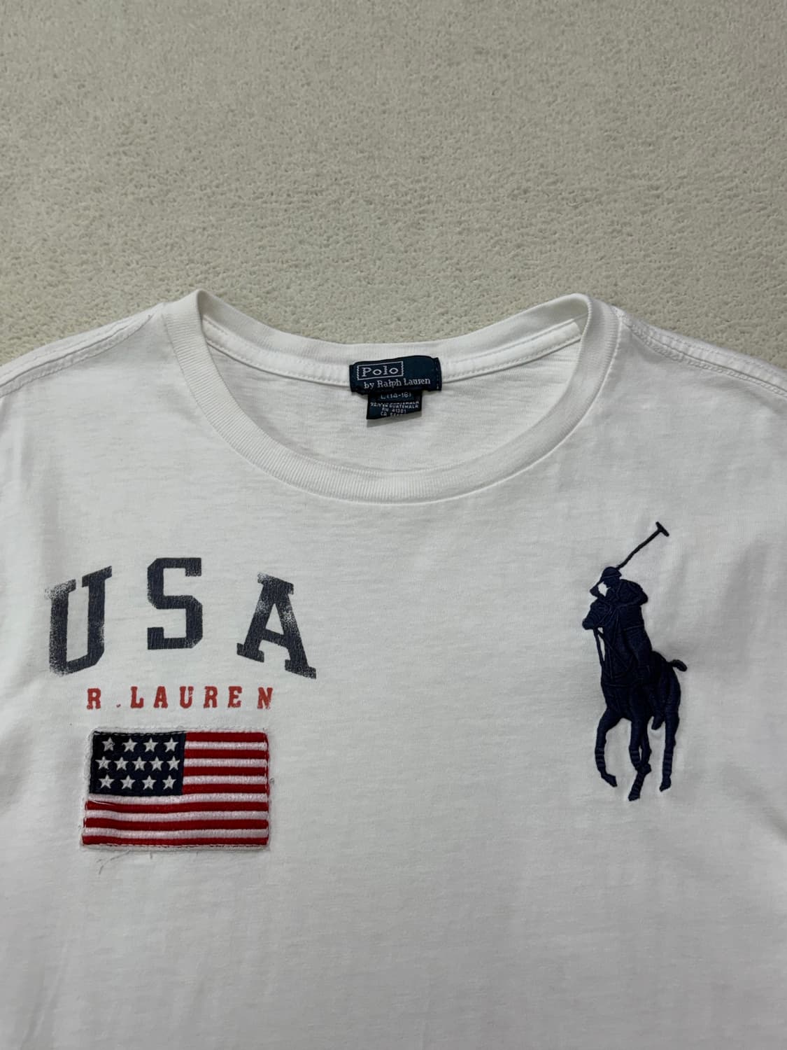 폴로 치프키프 빅포니 USA 화이트 롱슬리브 긴팔 티셔츠 95 상품이미지2