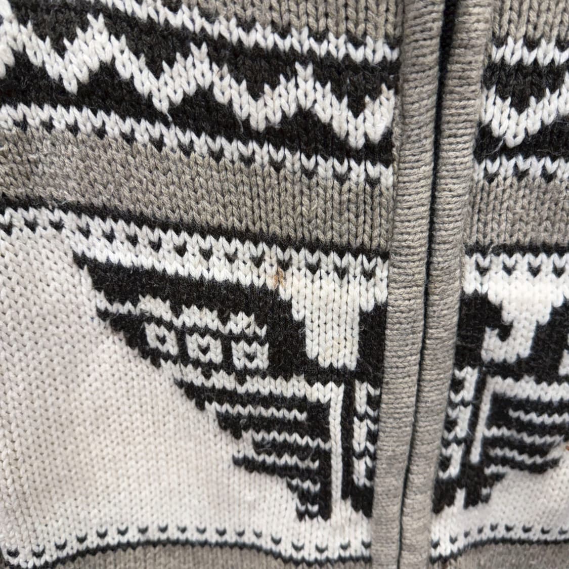 블루노트 니트 집업 가디건 이글 자카드 패턴 디테일 레귤러핏 베이지 상품이미지8