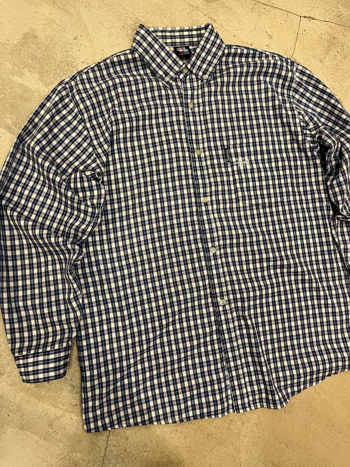 빈티지 스투시 체크 셔츠 상품이미지2