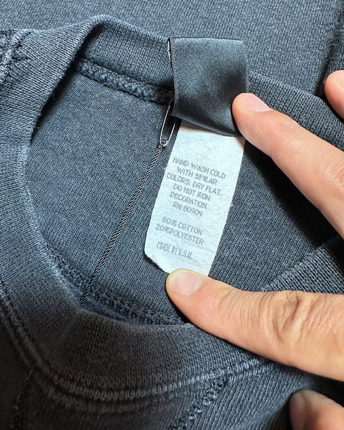 할리데이비슨 헤비 코튼 페이드 프린팅 스웻셔츠 made in usa 상품이미지6