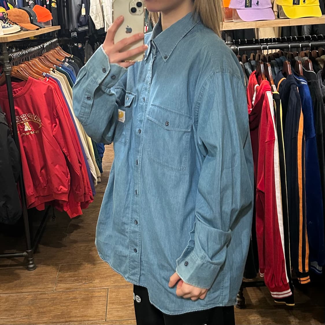 [HI]  칼하트 셔츠 데님 블루 상품이미지4