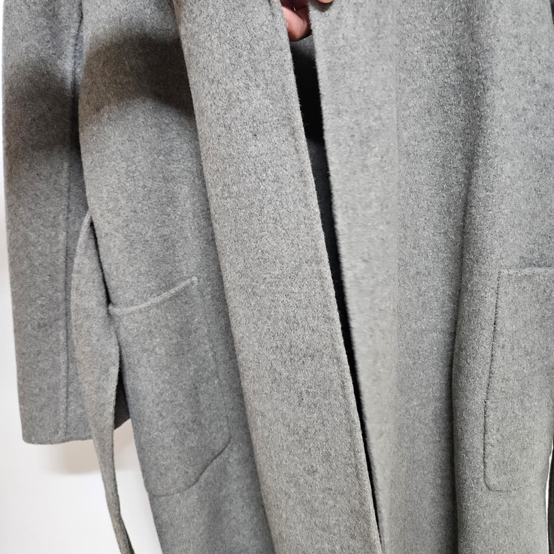 36 뮤제 미니멀 울 캐시미어 롱코트 상품이미지6