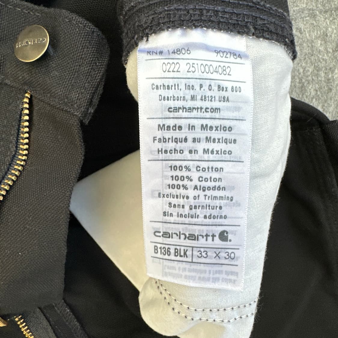 [33]칼하트 B136 BLK 블랙 더블니 카펜더 팬츠 상품이미지6