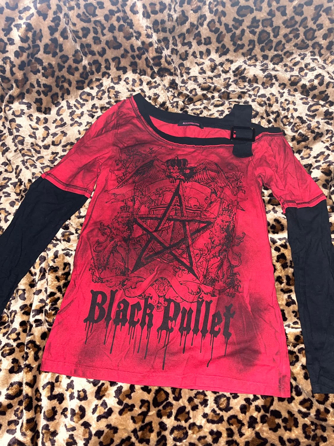 ARGONQUINS 고딕 하드펑크 y2k 원숄더 롱슬리브 상품이미지1