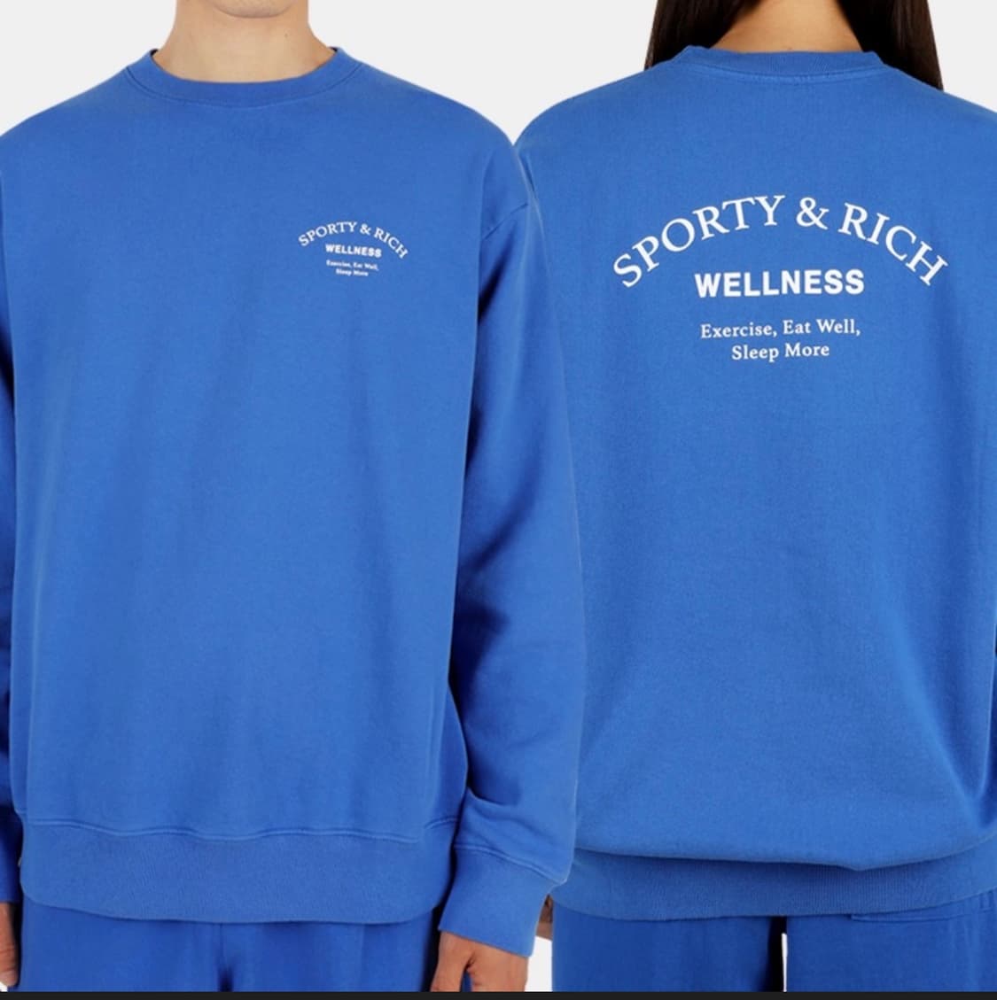 스포티앤리치 블루 맨투맨 M 상품이미지2