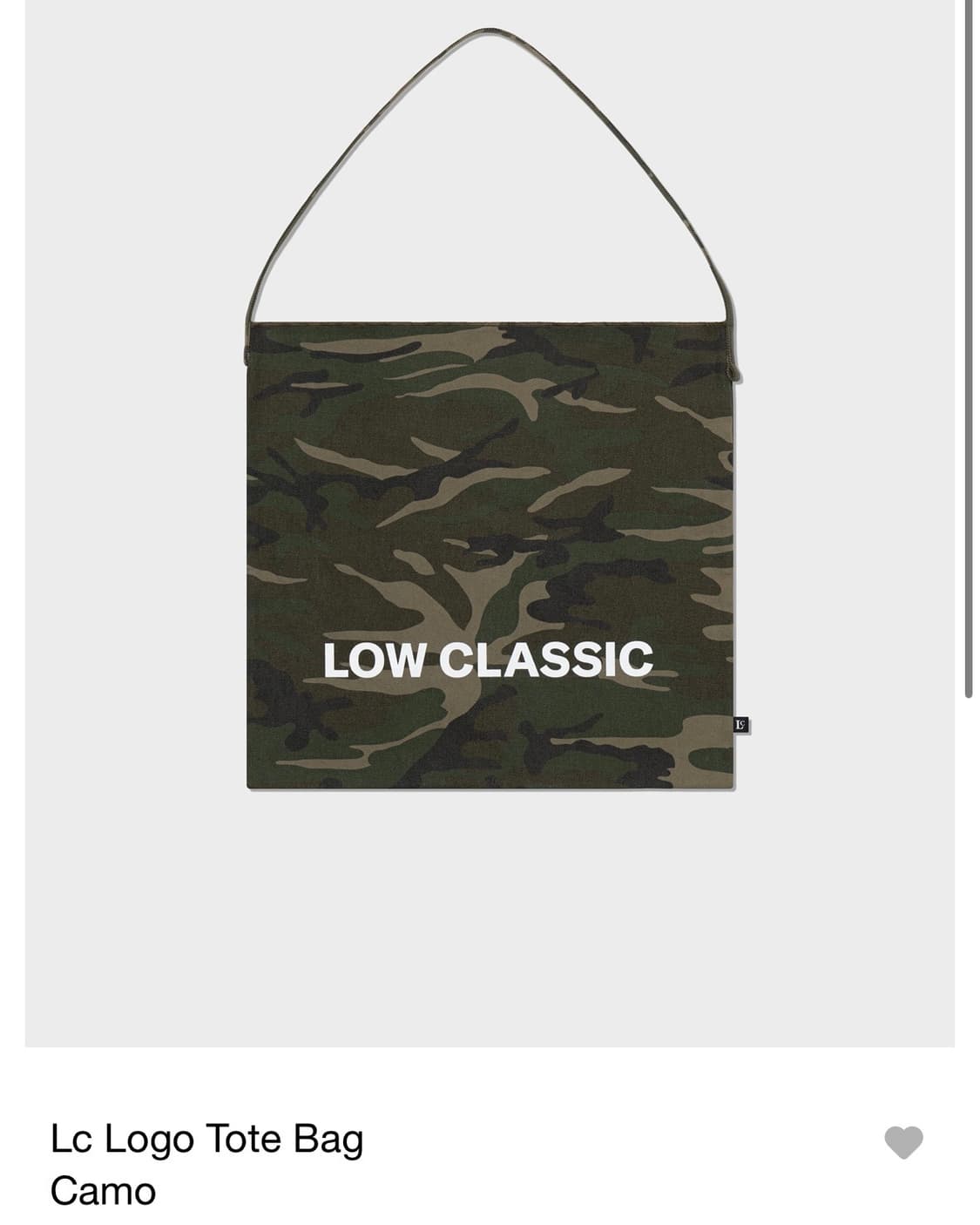 로우클래식 카모 토트백 상품이미지1
