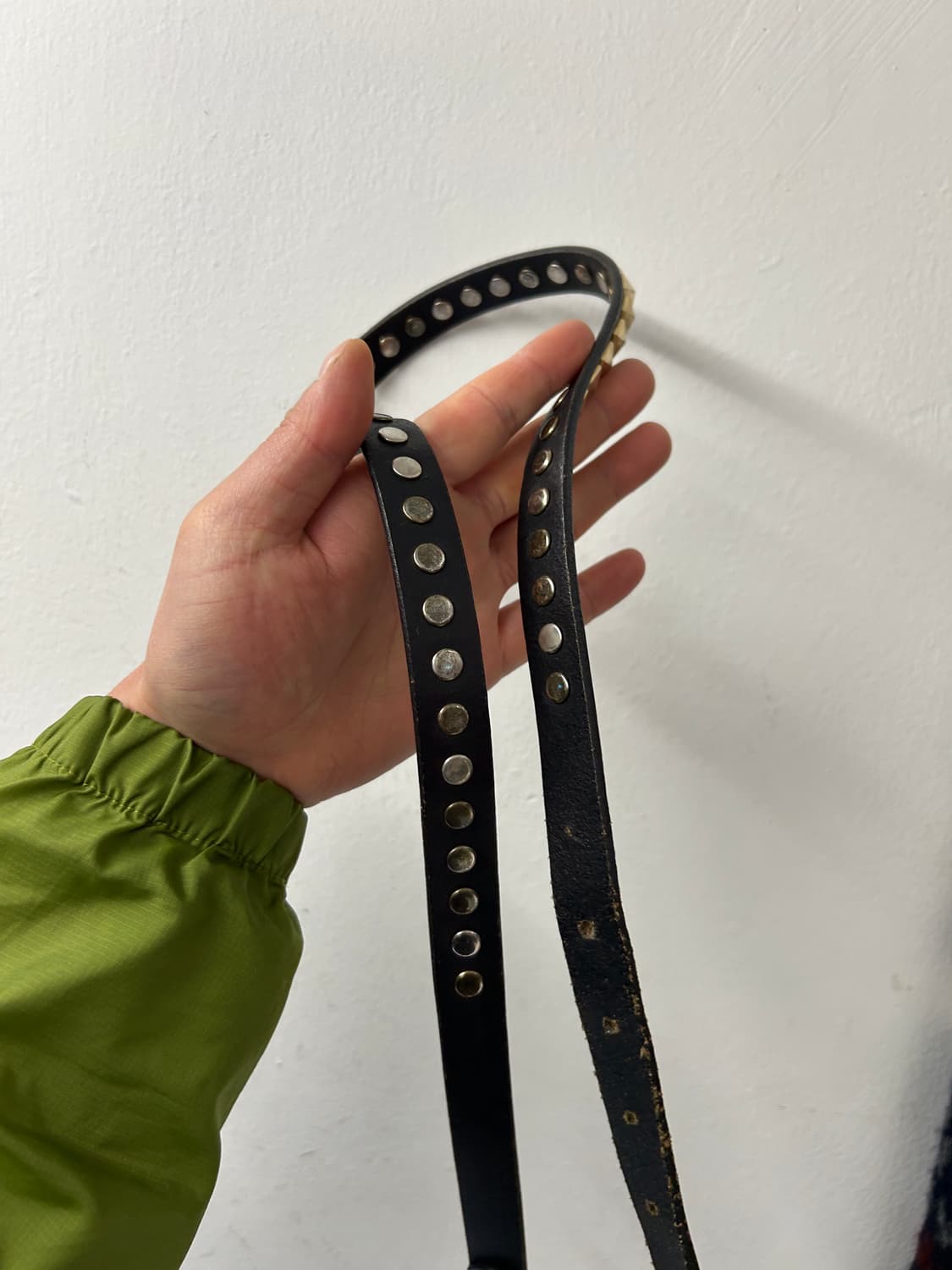 빈티지 레더 스터드 벨트 상품이미지4