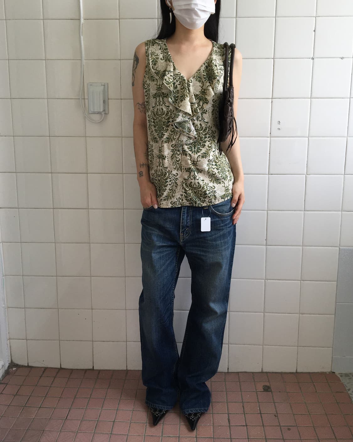 Ornament pattern sleeveless 상품이미지1