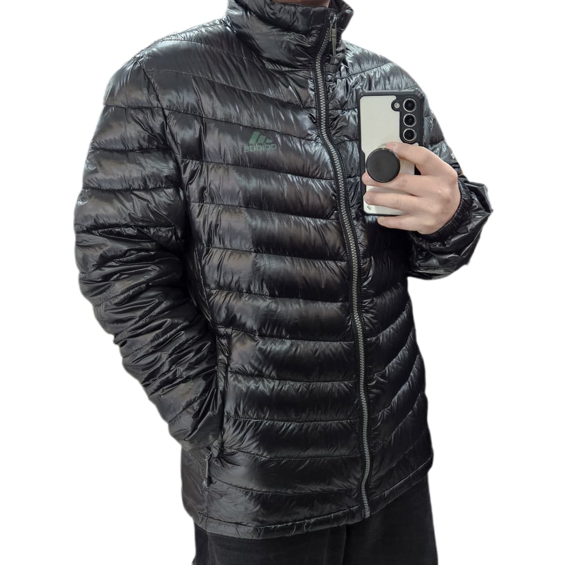 105 아디다스 유광 구스 경량패딩 상품이미지1