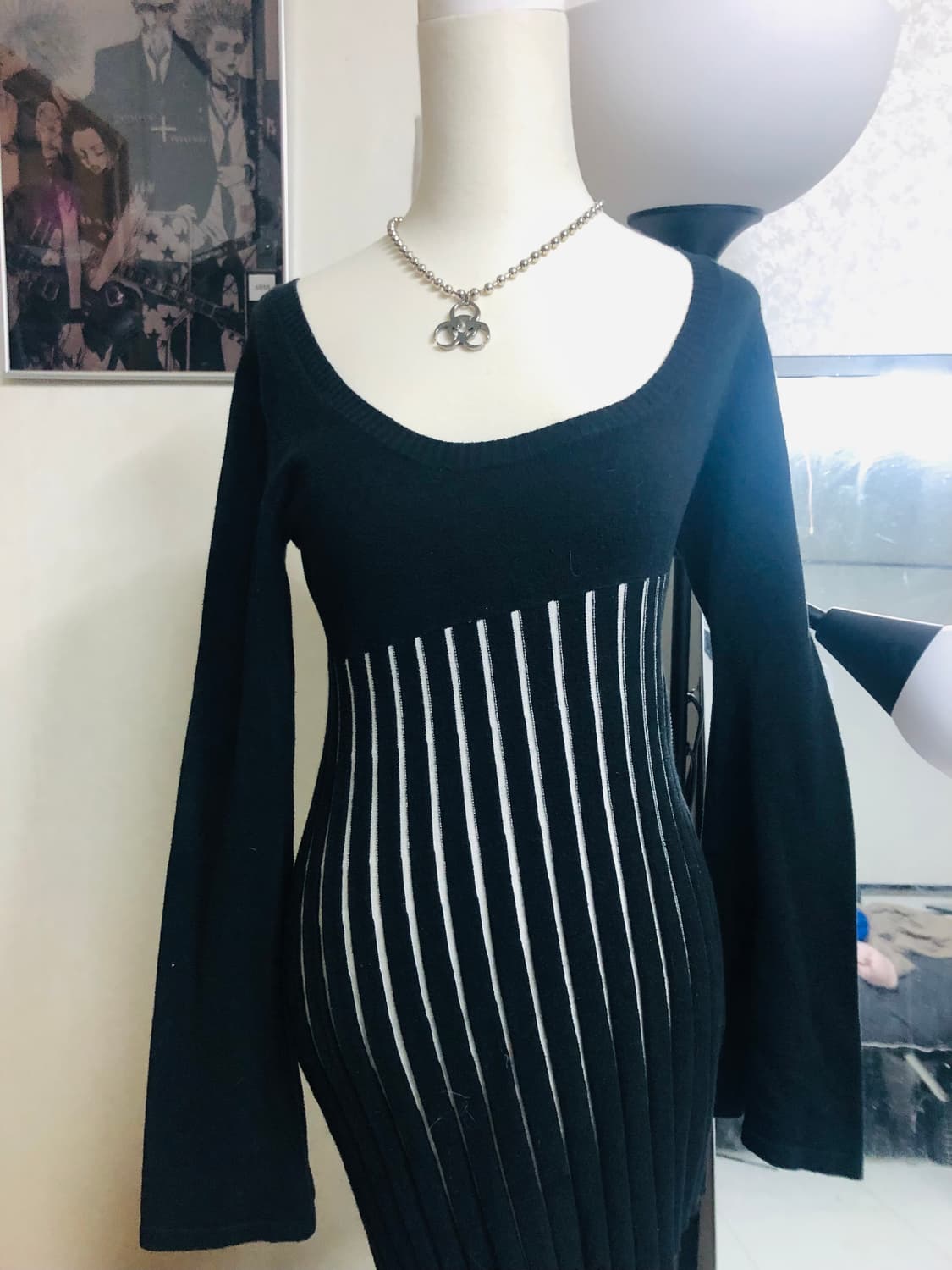 에고이스트 스트라이프 슬림핏 원피스 상품이미지1