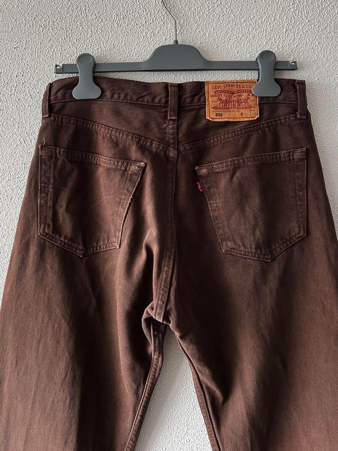 리바이스 90년대 MADE IN USA 빈티지 브라운 501 데님 상품이미지4