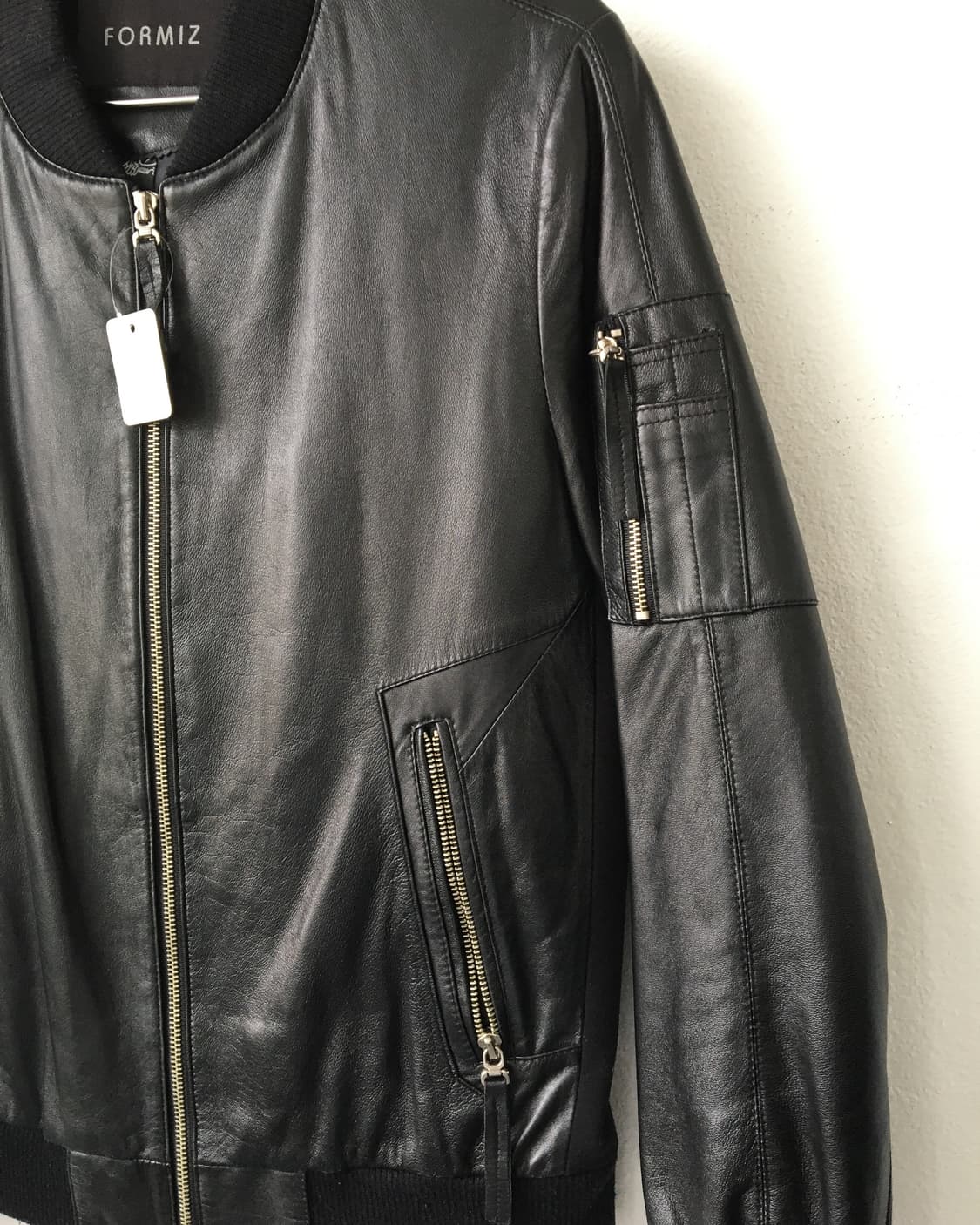 lamb Leather bomber jacket 상품이미지4