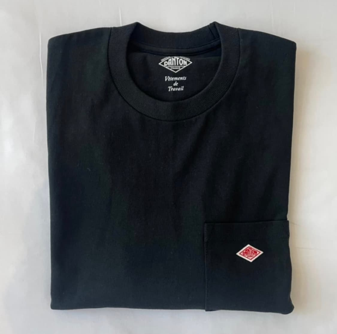 단톤 플레인 숏슬리브 포켓 블랙 M 상품이미지2