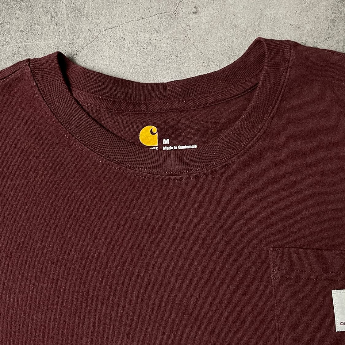 CARHARTT 칼하트K87 딥와인 포켓 반팔 티셔츠 A01089 상품이미지2