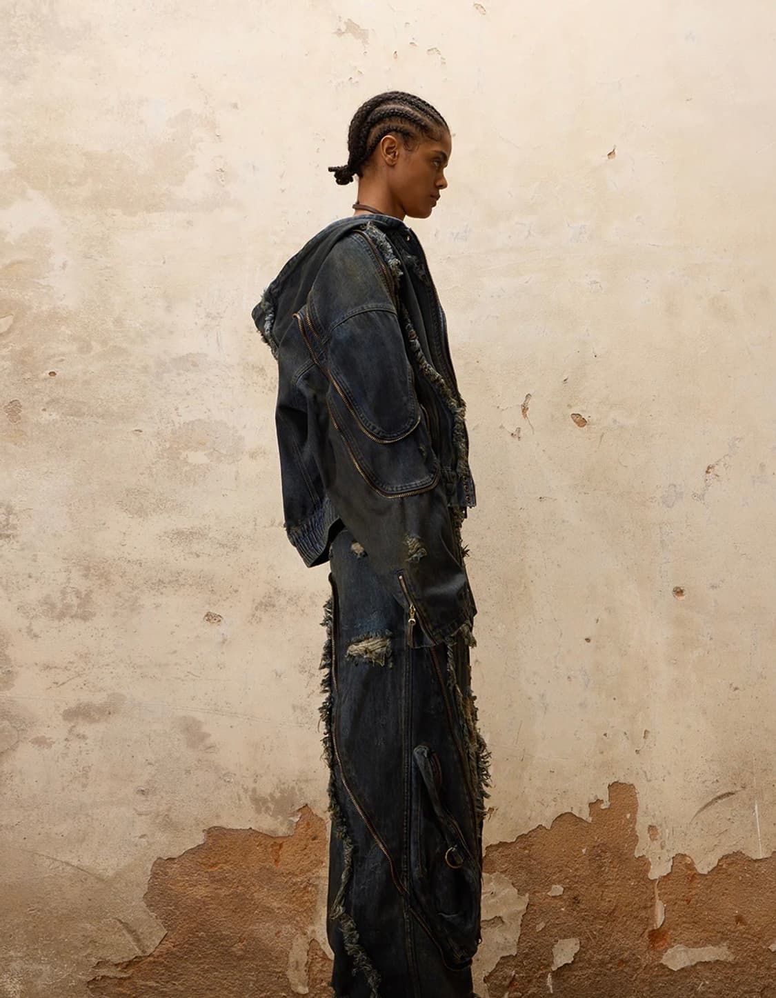 퍼슨소울 PERSONSOUL ALIENS DIRTY DENIM COAT 상품이미지3