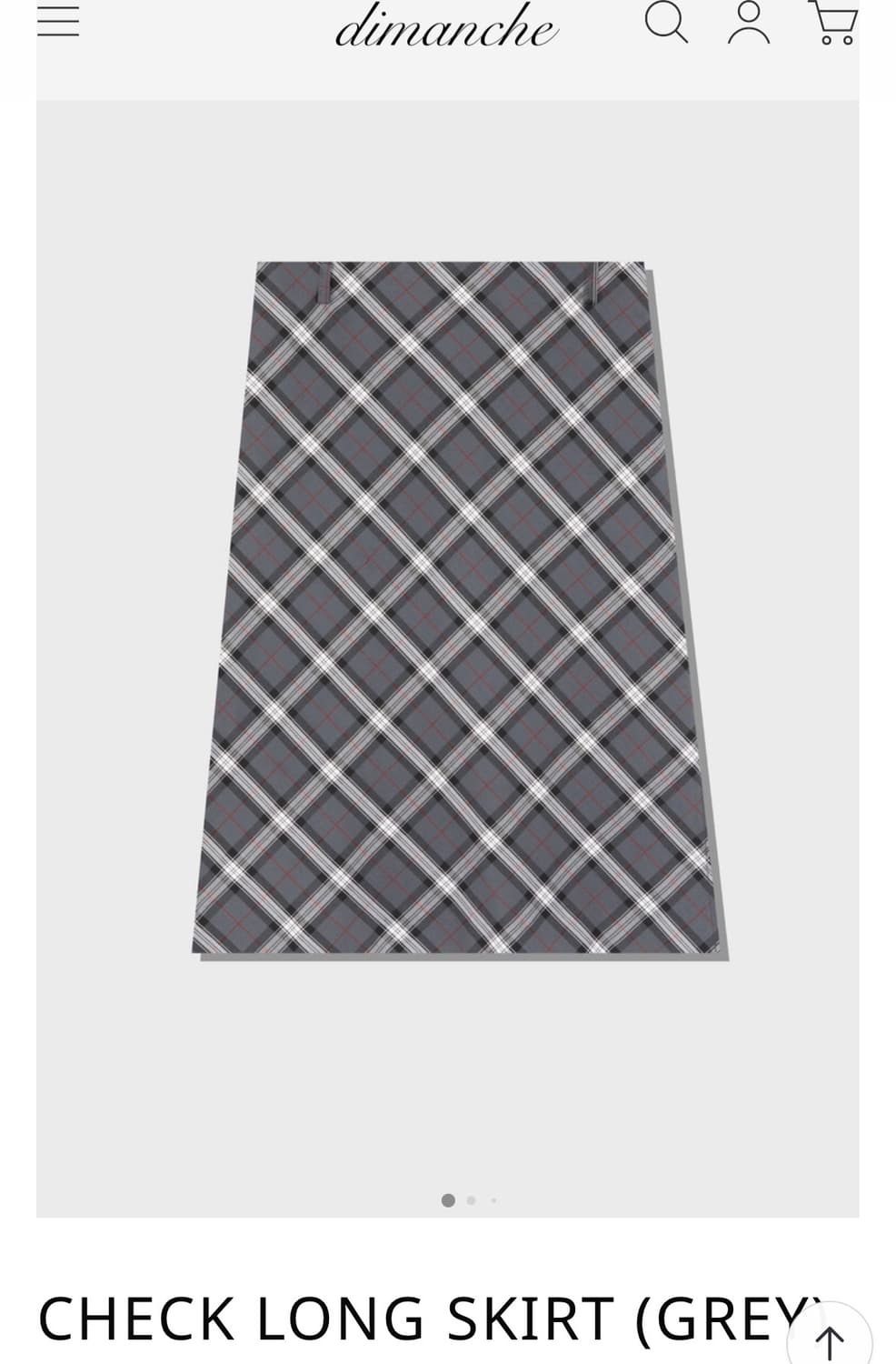 디망쉬) Check Long Skirt GR M 상품이미지1