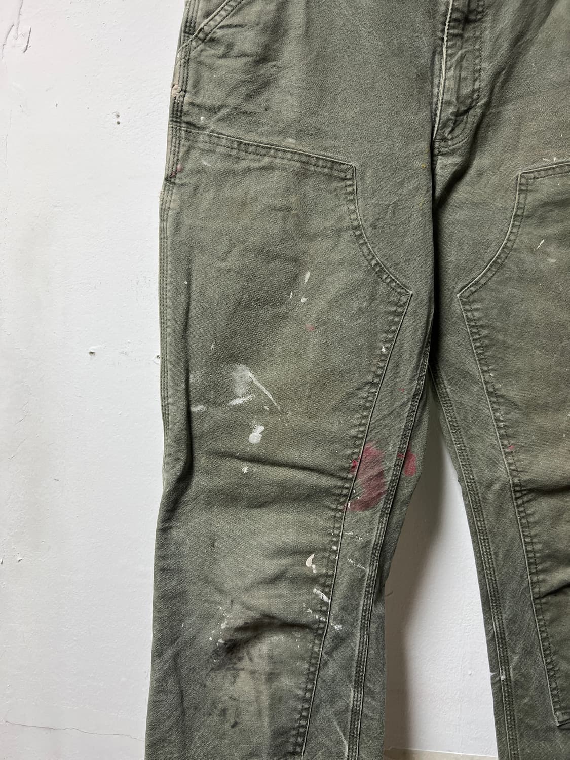 칼하트 릴랙스핏 더블니 카펜터 팬츠 모스 그린 상품이미지4