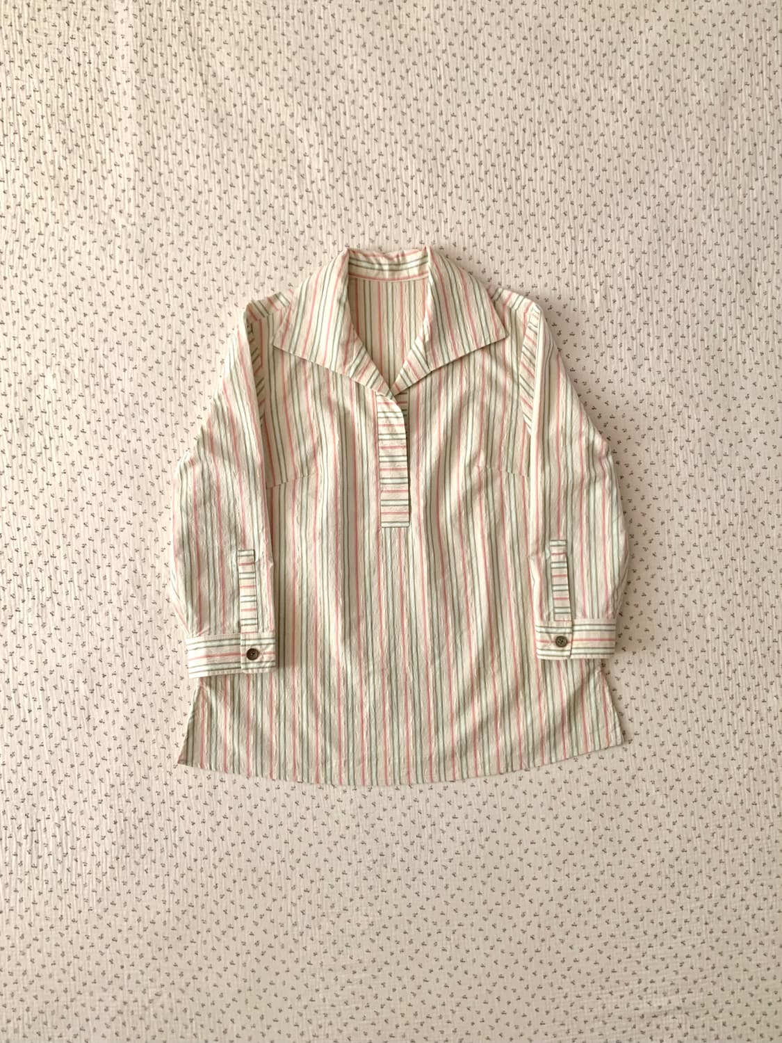 링클 스트라이프 셔츠 상품이미지1