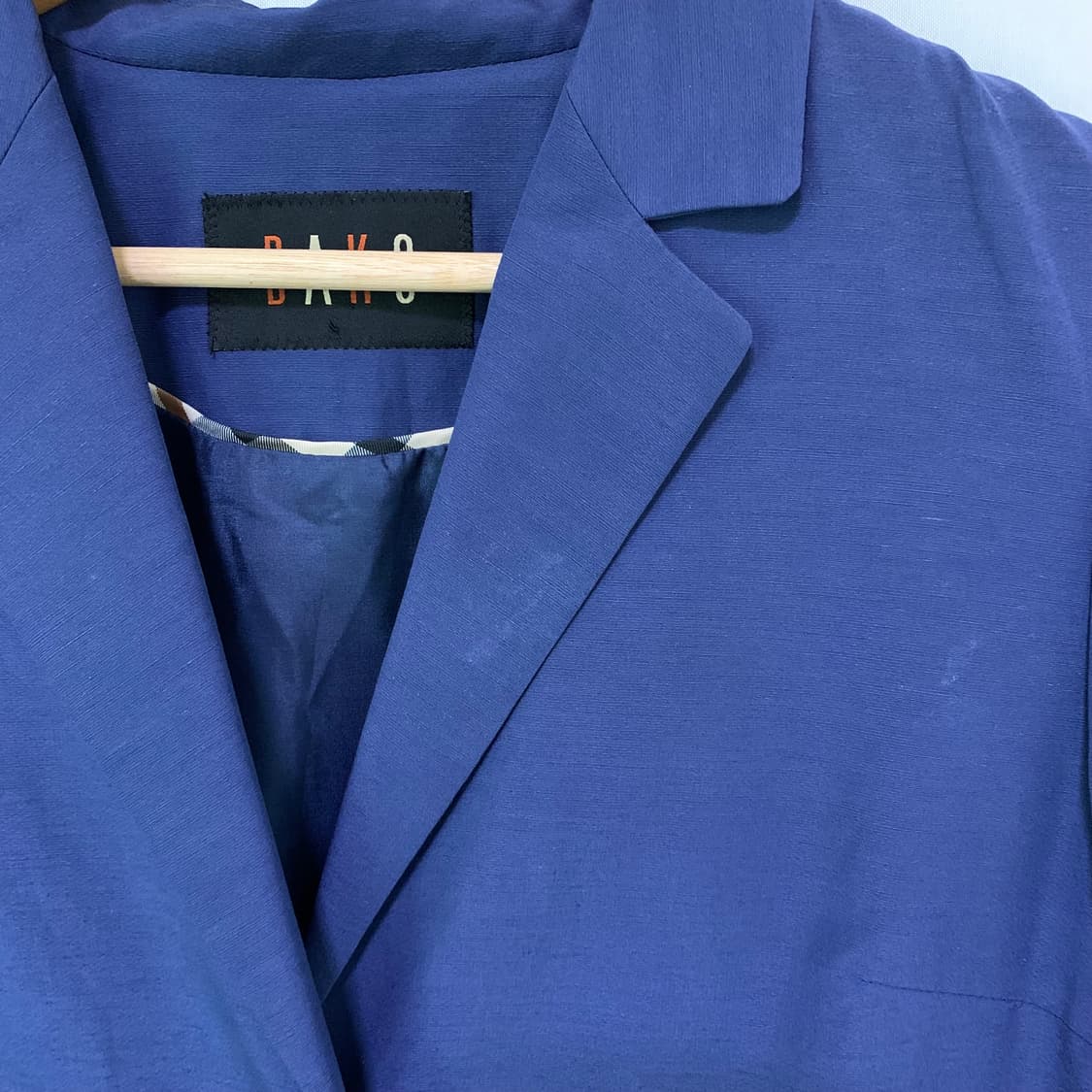 닥스 카라 버튼 롱 자켓 블루 네이비 여성 빈티지 트렌치 코트 상품이미지5