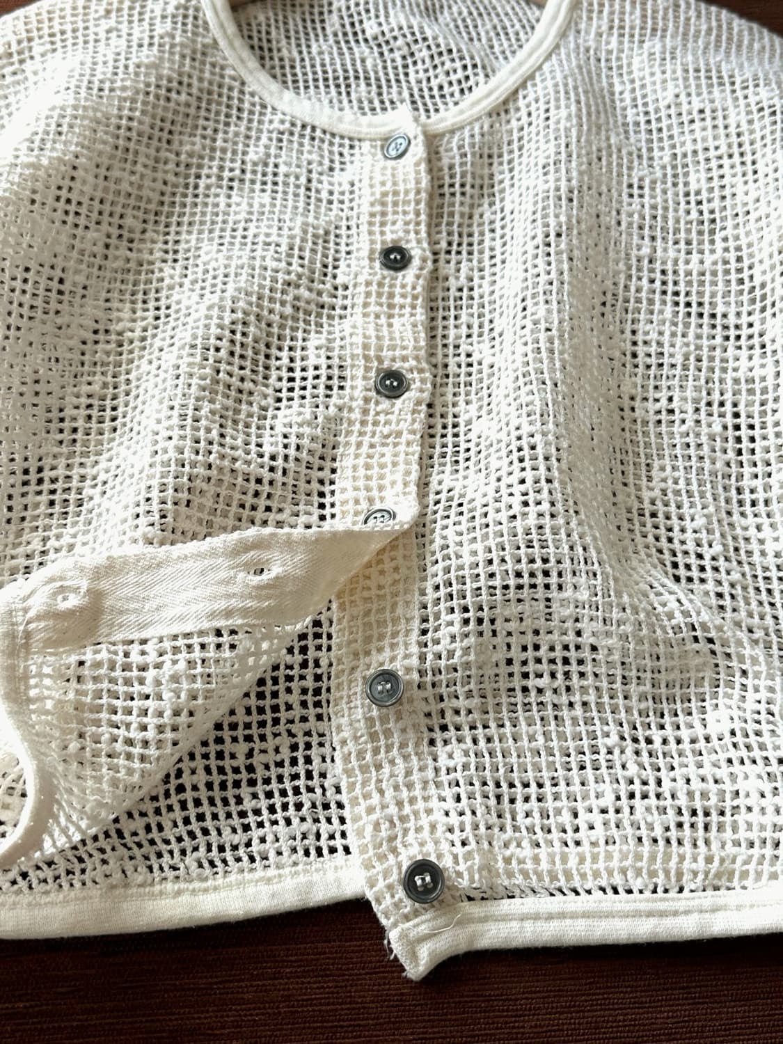 Loose gauge knit fabric cardigan top 상품이미지3