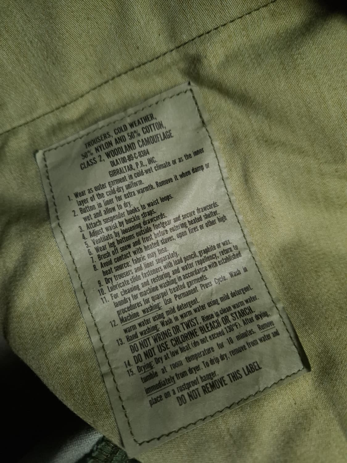 새제품 오리지날 미군 우드랜드 M-65 카고바지 상품이미지4