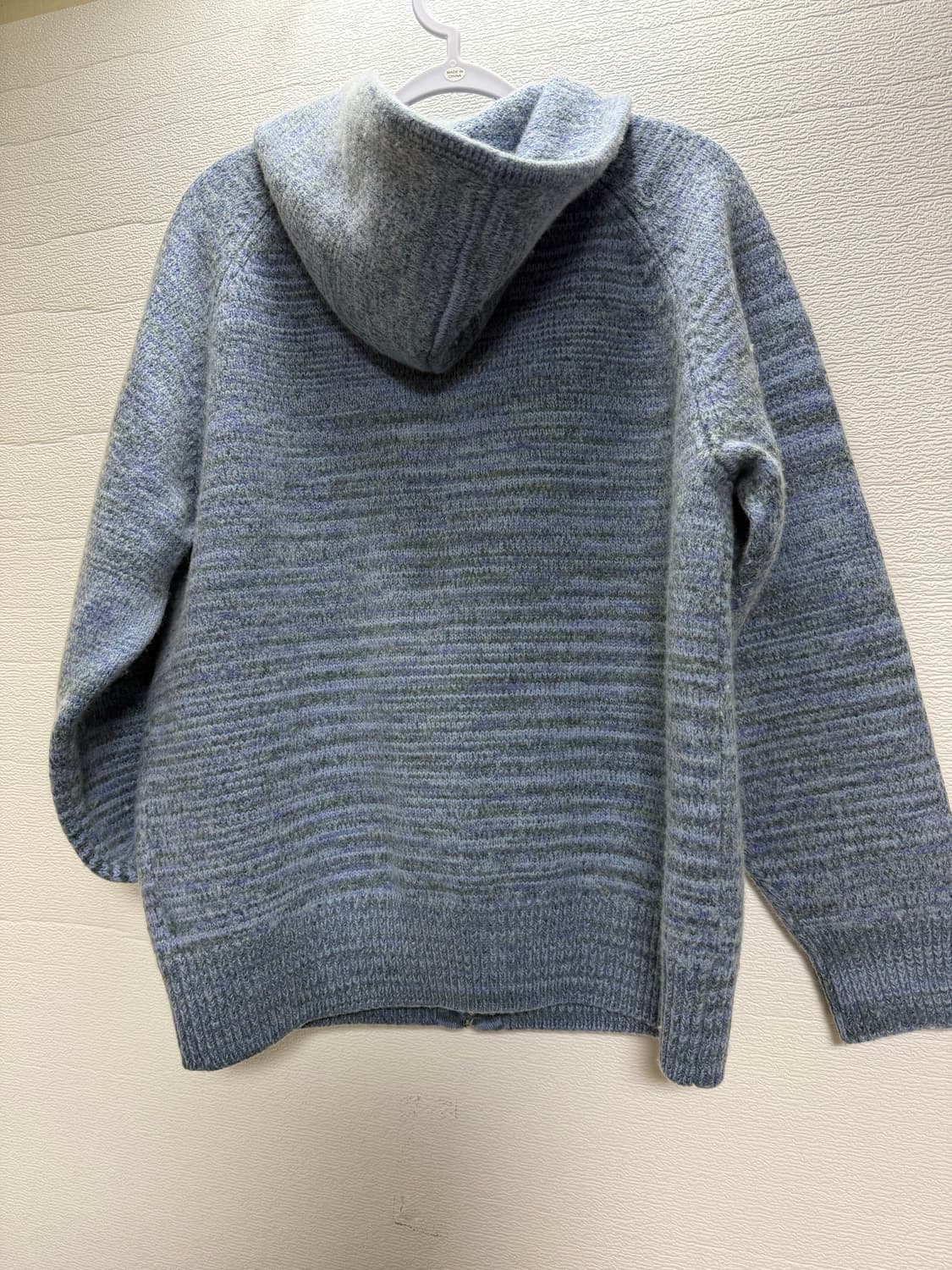 팔라스 스페이스 니트 블루 후드집업 상품이미지3