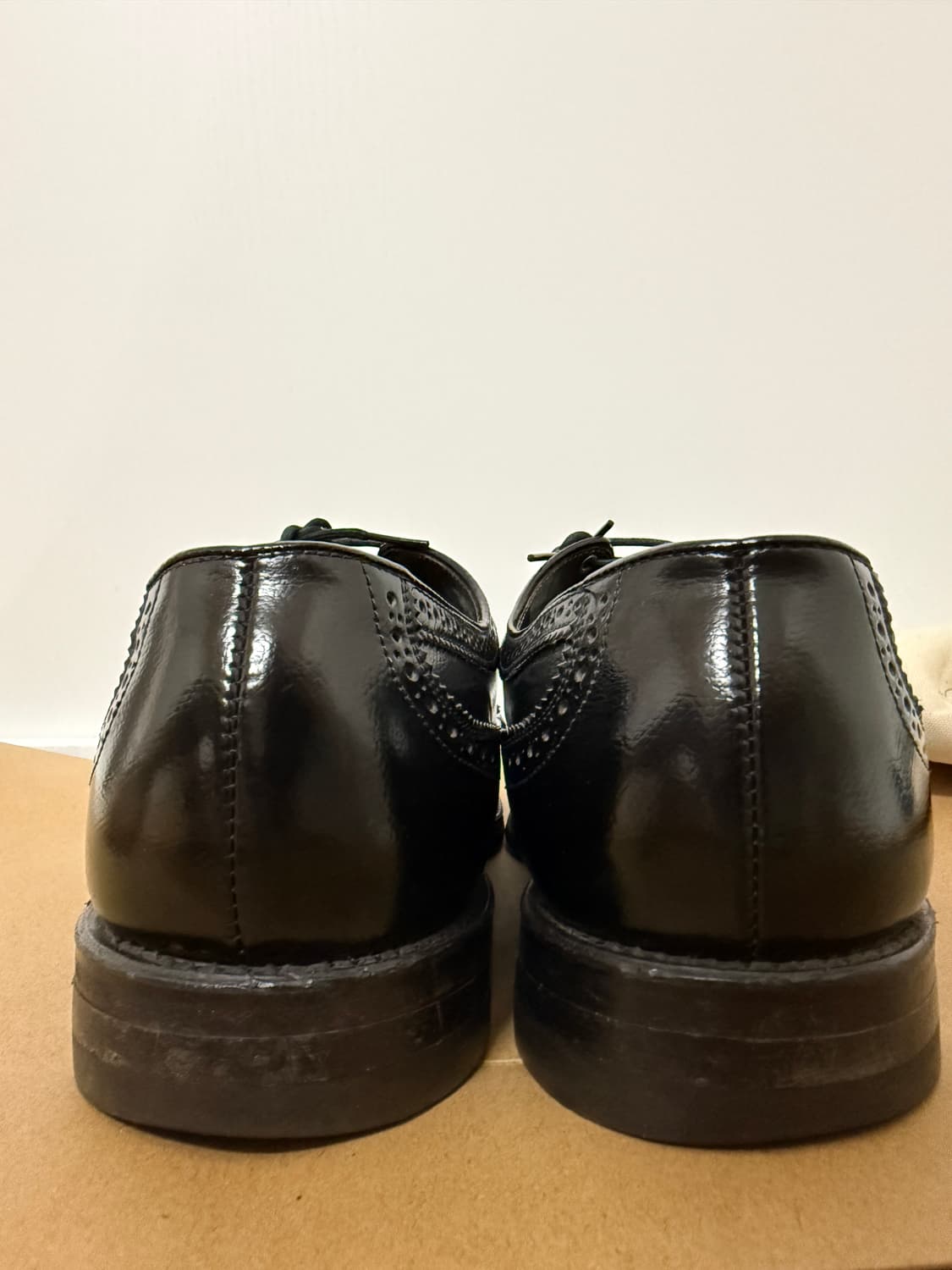 아메리칸 윙팁 롱윙 더비 슈즈 블랙 270-275 상품이미지3