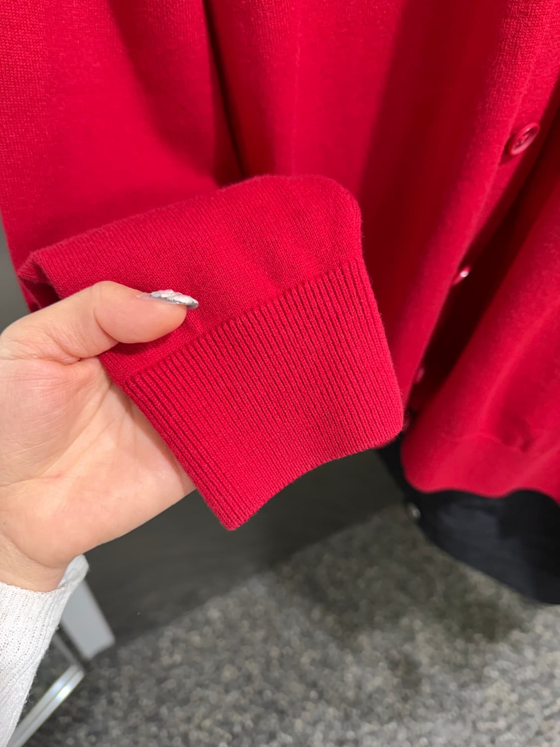 프레디페리 fred perry 팁드 슬리브 가디건 레드 상품이미지4