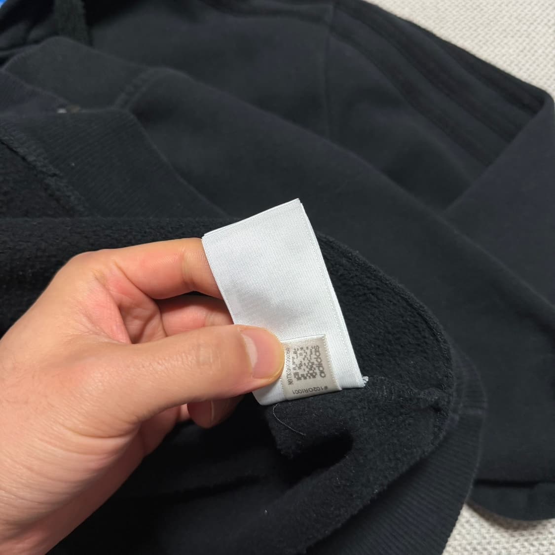 아디다스 스몰로고 기모 후드집업 상품이미지4