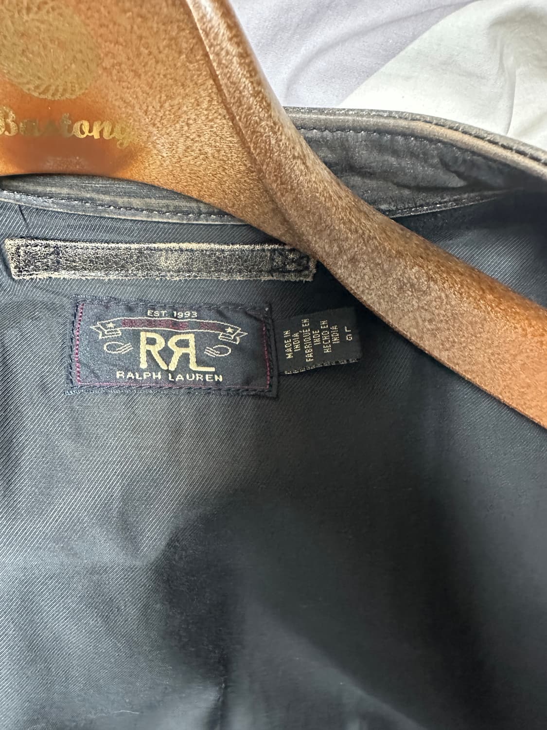 RRL 슬림핏 레더 모토 자켓 상품이미지4