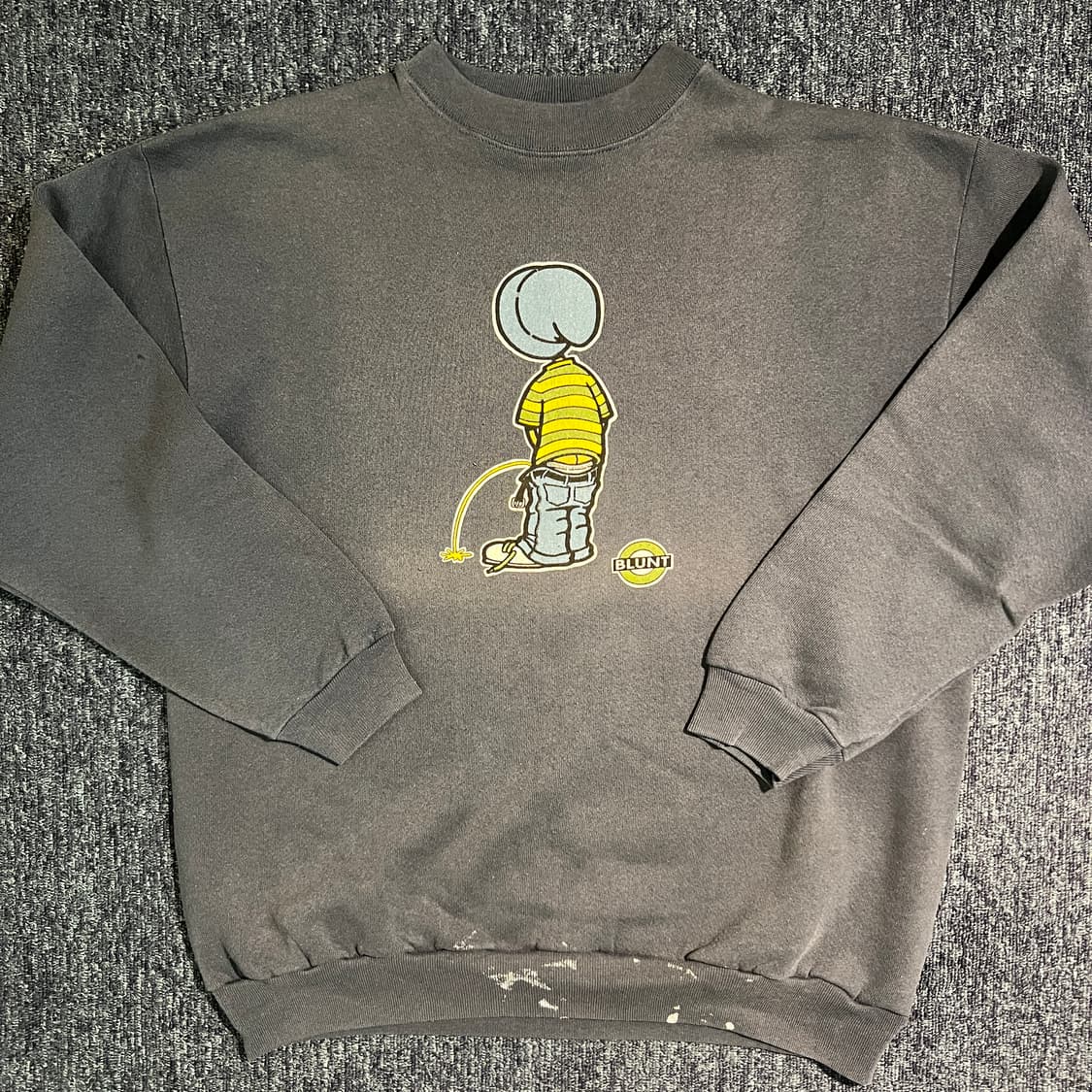 빈티지 90s BLUNT 캐릭터 프린트 스웻셔츠 상품이미지1