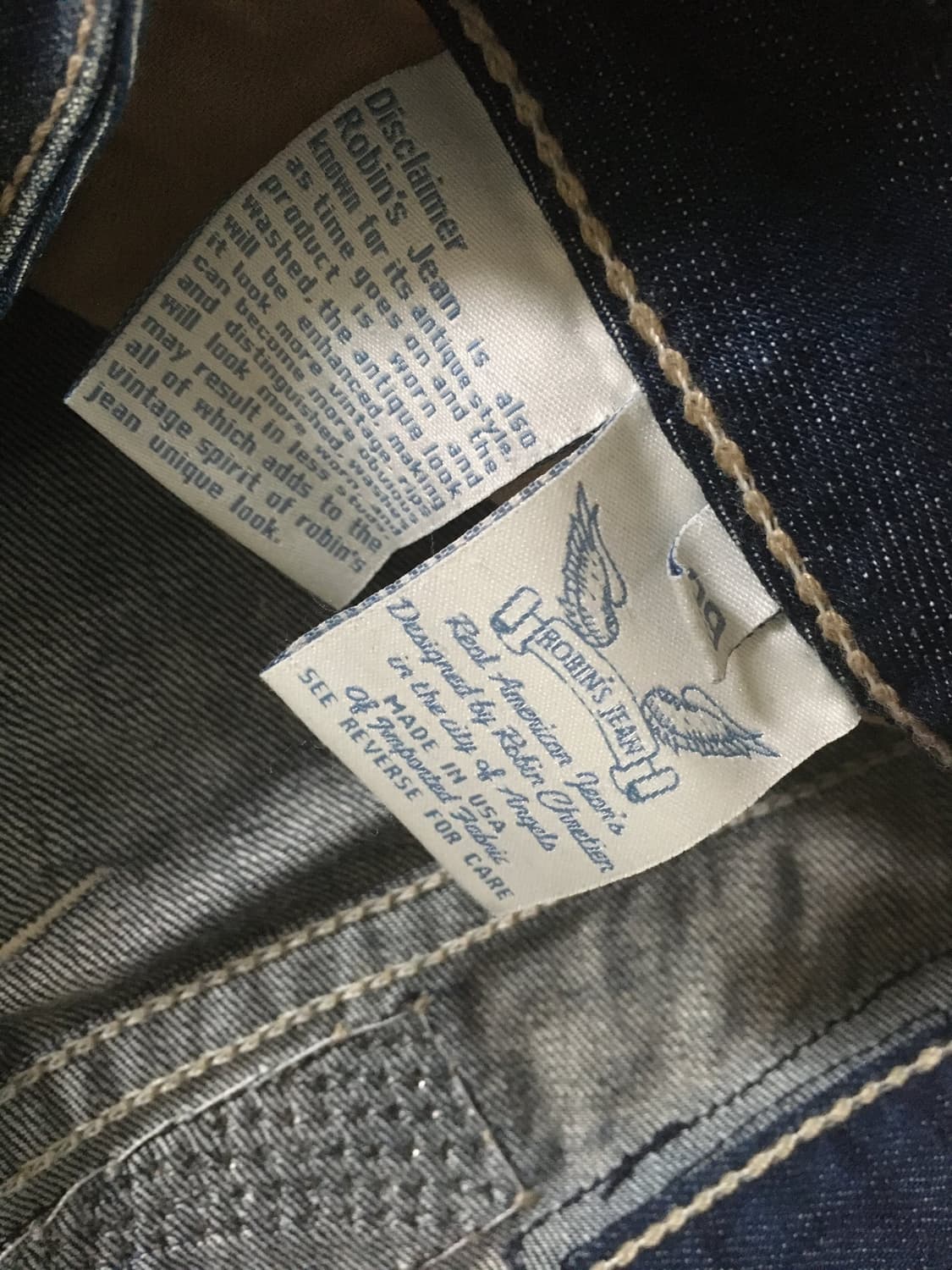 Robins Jeans 스터드 유니언잭 지퍼 데님 팬츠 상품이미지5