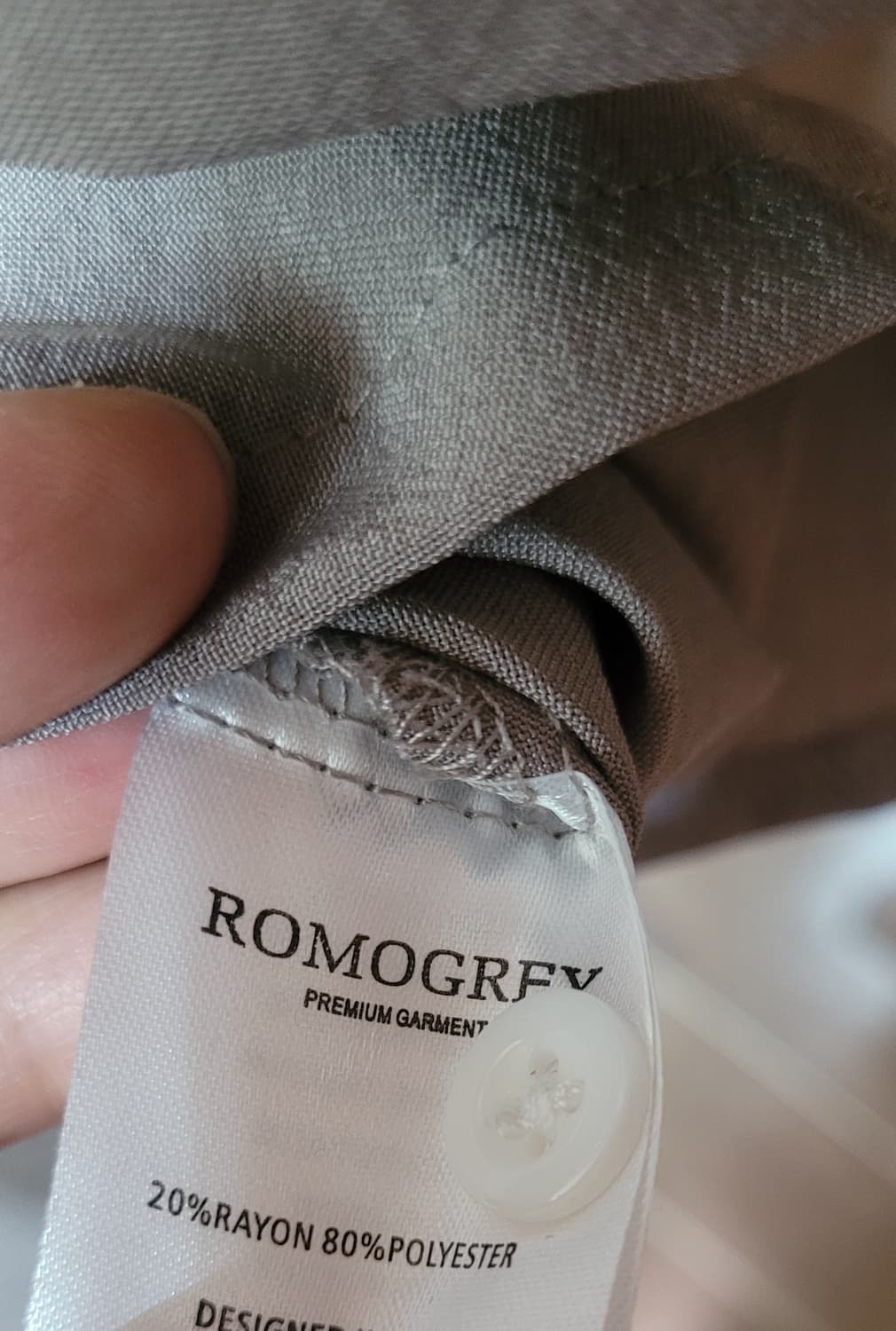 (남성105사이즈)ROMOGREY 셔츠 베이지그레이 상품이미지9
